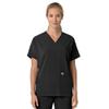 Carhartt Force Cross-Flex Women's Oversized V-Neck Scrub Top - Black, 3X view 1