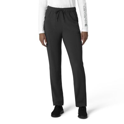 Carhartt Force Cross-Flex Women's Straight Leg Cargo Scrub Pant - Black, 3X Tall