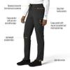 Carhartt Force Cross-Flex Women's Straight Leg Cargo Scrub Pant - Black, 3X Tall view 2