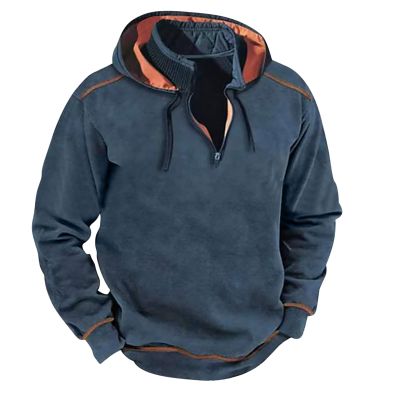 Mens 1/4 Sweatshirts Military Tactical Fleece Hoodies Adventure Cargo Jacket Athletic Outdoor Pullover Drawstring Tops