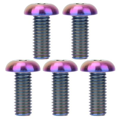Gavigain 5Pcs Water Bottle Bolts for Bike, Titanium Alloy M5*12 Bicycle Water Bottle Cage Bolts, M5*10 Disc Brake Screws (M5*12 Color)