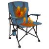 Backyard Expressions Luxury Heated Portable Camp Chair - Blue/Grey - Great for Camping, Sports and The Beach view 1
