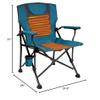 Backyard Expressions Luxury Heated Portable Camp Chair - Blue/Grey - Great for Camping, Sports and The Beach view 3