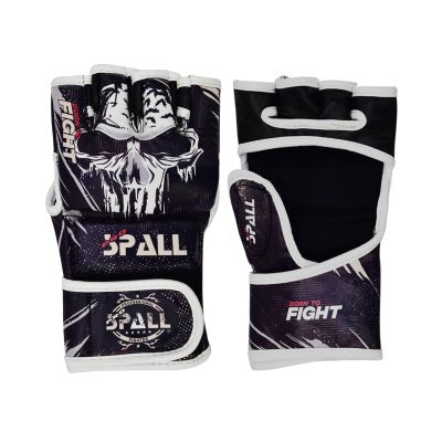 Spall Pro US Muay Thai MMA Boxing Gloves for Men & Women - Pro Training Sparring Punching Gloves - Kickboxing Heavy Bag Workout Leather Boxing Gloves (BTF-Black, S/M)