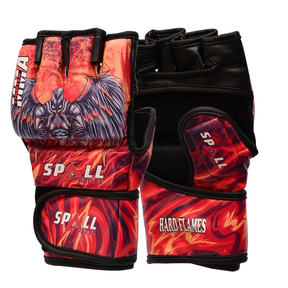 Spall Pro US Muay Thai MMA Boxing Gloves for Men & Women - Pro Training Sparring Punching Gloves - Kickboxing Heavy Bag Workout Leather Boxing Gloves (HF-Multi, S/M)
