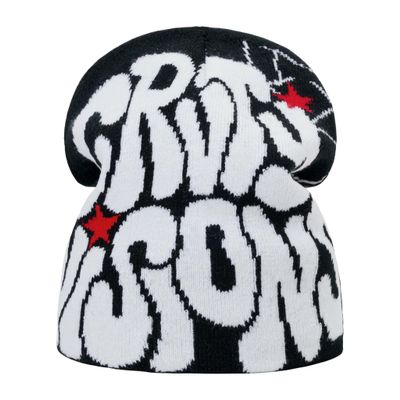 2THESTARS Y2K Beanie for Men Women Knitted Hat Winter Cap Gothic Spider Design Warm Casual Skullies Cold Weather Knit Outdoor - Black