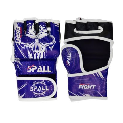 Spall Pro US Muay Thai MMA Boxing Gloves for Men & Women - Pro Training Sparring Punching Gloves - Kickboxing Heavy Bag Workout Leather Boxing Gloves (BTF-Blue, L/XL)