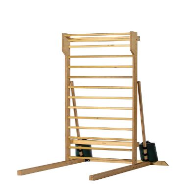 Beyond Balance Freestanding Swedish Ladder Stall Bars for Fitness, Pilates, and Physical Therapy; 14 Poplar Rungs, Oval 1.6" x 1.2"