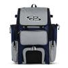 Boombah Superpack Bat Pack - Backpack Version (no wheels) - Holds up to 4 Bats - BPSPC23 Navy/Gray - For Baseball or Softball view 1
