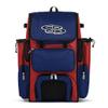 Boombah Superpack Bat Pack - Backpack Version (no wheels) - Holds up to 4 Bats - BPSPC23 Red/Royal Blue - For Baseball or Softball view 1