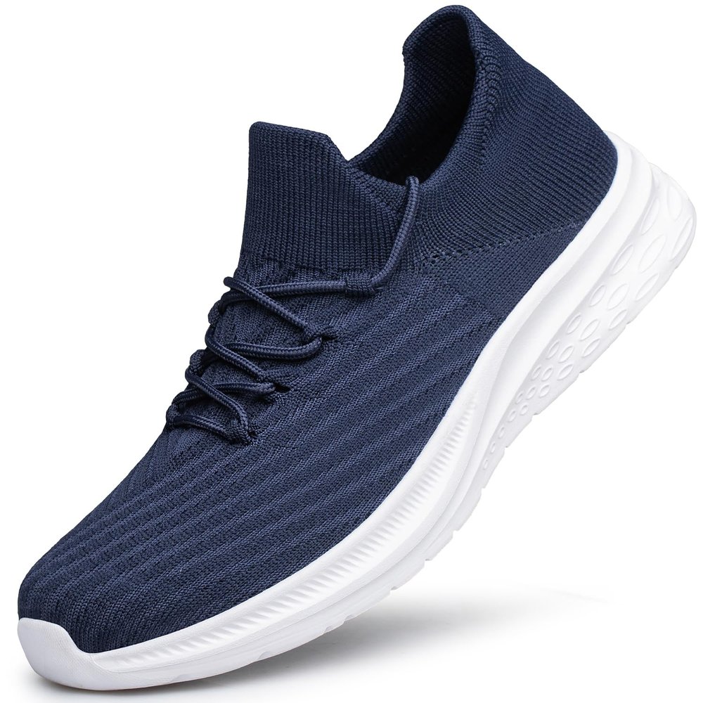 YHOON Men's Shoes Athletic Walking Shoes Workout Running Gym Energycloud Shoes Navy Blue Size 9.5