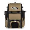 Boombah Superpack Bat Pack - Backpack Version (no wheels) - Holds up to 4 Bats - BPSPC23 Charcoal/Vegas Gold - For Baseball or Softball view 1