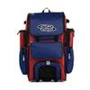 Boombah Rolling Superpack Baseball/Softball Gear Bag - 23-1/2" x 13-1/2" x 9-1/2" - BRSP2C23 Red/Royal Blue - Telescopic Handle - Holds 4 Bats - Wheeled Version