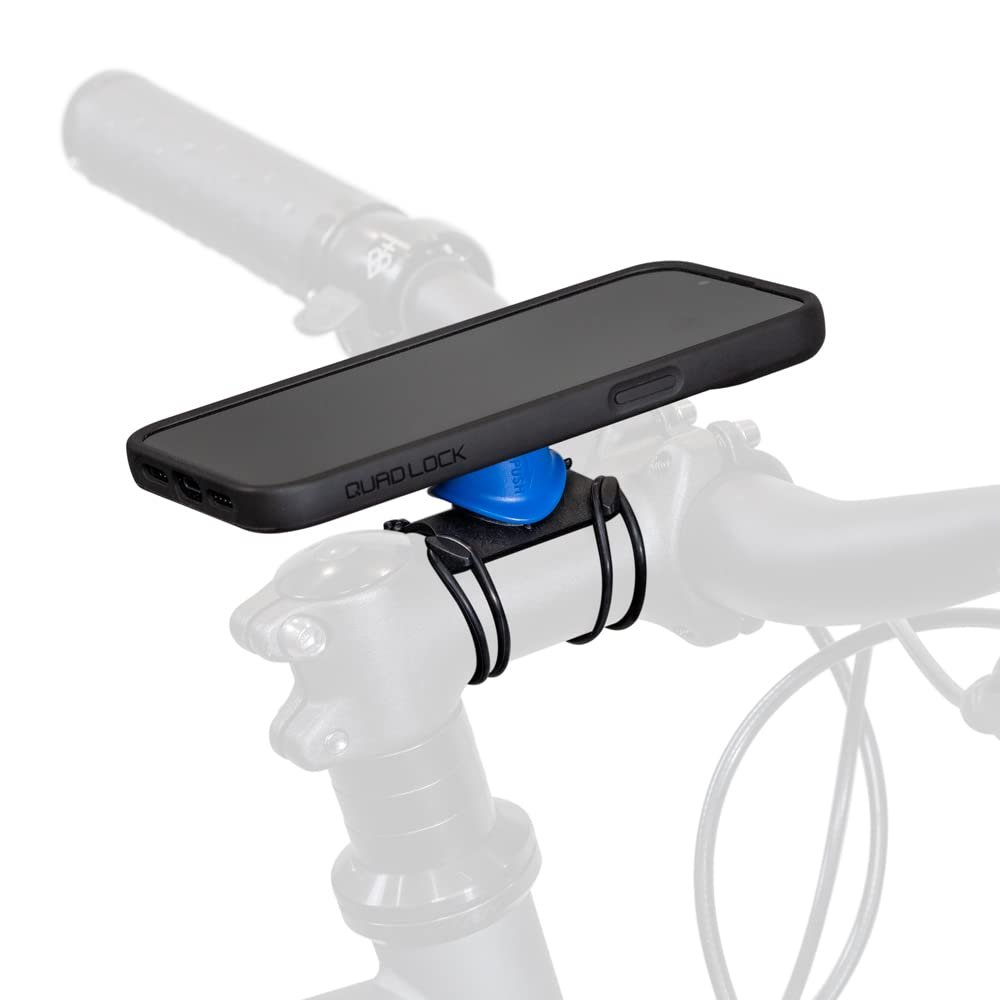 Quad Lock Stem/Handlebar Bike Mount Kit with iPhone 15 Pro