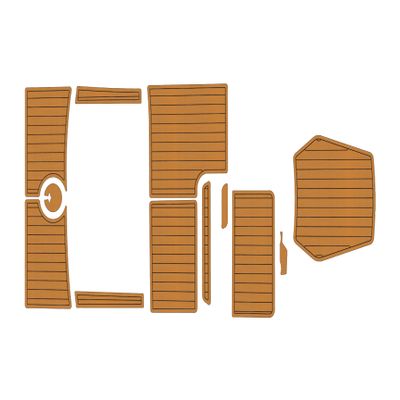 ATDEK 2011 Boston Whaler 370 Outrage Cockpit & Swim Platform 1/4 6mm eva Faux Teak Deck Surfing Boat Fishing Boat Motorcycle Hurts crapet Non-Slip mat Floor (Brown Over Black)