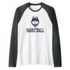 Connecticut Huskies Basketball Icon Officially Licensed Raglan Baseball Tee view 1