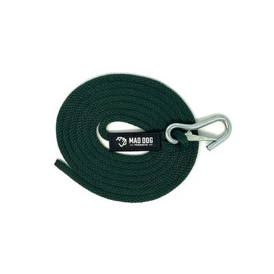 Mad Dog Products Fresh Water Launch Line with Clip 3/8" x 25' Solid Braid Forest Jet Ski Dock Line Boat Accessory for Waverunner, Seadoo, Kayak, PWC