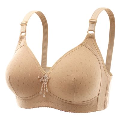 asntrgd Push Up Bras for Women Older Front Zip Wireless Bra MagicLift Large Breasts Full Coverage Back Fat High Support Bras