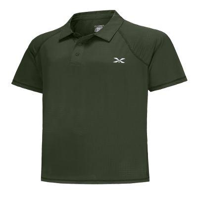 MOHEEN Men's Short Sleeve Solid Golf Shirts Moisture Wicking Dry Fit Performance Classic Fit Polo Shirts(Army Green,4XL)