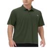 MOHEEN Men's Short Sleeve Solid Golf Shirts Moisture Wicking Dry Fit Performance Classic Fit Polo Shirts(Army Green,4XL) view 2