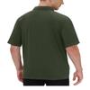 MOHEEN Men's Short Sleeve Solid Golf Shirts Moisture Wicking Dry Fit Performance Classic Fit Polo Shirts(Army Green,4XL) view 3