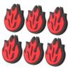 HANABASS 6pcs Fire Shaped Tennis Racket Dampener Red Silicone Shock Absorbers for Vibration Reduction view 1