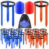 Unixing 16 Sets Flag Football Belts, Adjustable Flag Football Set, Flag Football Flags Training Set Include Cones, Storage Bag, 16 Sets Flag Football Belts with Cones view 1