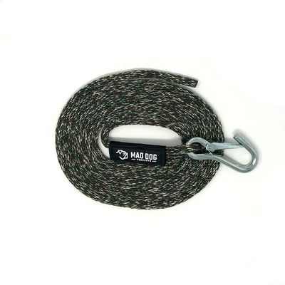 Mad Dog Products Fresh Water Launch Line with Clip 3/8" x 25' Solid Braid Camo Jet Ski Dock Line Boat Accessory for Waverunner, Seadoo, Kayak, PWC