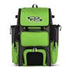 Boombah Superpack Bat Pack - Backpack Version (no wheels) - Holds up to 4 Bats - BPSPC23 Charcoal/Lime Green - For Baseball or Softball view 1