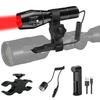 WINDFIRE Red Light Flashlight Super Bright Red Light Hunting Flashlight, Zoomable Red Tactical Flash Light Red Coyote Hog Hunting Light with Scope Mount and Pressure Switch view 1