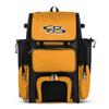 Boombah Superpack Bat Pack - Backpack Version (no wheels) - Holds up to 4 Bats - BPSPC23 Black/Gold - For Baseball or Softball view 1