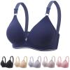 asntrgd Womens Bra Sagging Breasts Zip Front Push Up Wire Free Glamorette Bras Support MagicLift Bras Full Figure Minimizer view 2