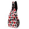 Playing Card Poker Sling Backpack Crossbody Chest Bag Print Shoulder Bag Travel Daypack for Sports Running Hiking view 1