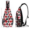 Playing Card Poker Sling Backpack Crossbody Chest Bag Print Shoulder Bag Travel Daypack for Sports Running Hiking view 2