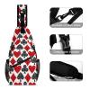Playing Card Poker Sling Backpack Crossbody Chest Bag Print Shoulder Bag Travel Daypack for Sports Running Hiking view 3