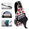 Playing Card Poker Sling Backpack Crossbody Chest Bag Print Shoulder Bag Travel Daypack for Sports Running Hiking view 4