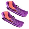 Sleds with Backrests, Winter Sledges, Two-Person Padded Sledges, Two-Handle Children's Sledges, Frost-Resistant and Wear-Resistant Sledges view 1
