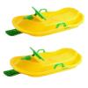 Winter Children's Sledges, Frost-Resistant and Wear-Resistant Sledges, Two-Person Padded Sledges, Sledges with Steering Wheels, Sledges with Brakes view 1