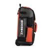 Boombah Rolling Superpack Baseball/Softball Gear Bag - 23-1/2" x 13-1/2" x 9-1/2" - BRSP2C23 Charcoal/Orange - Telescopic Handle - Holds 4 Bats - Wheeled Version view 3