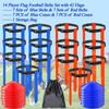 Unixing Flag Football Belts, 14 Sets Adjustable Flag Football Flags, Flag Football Training Set Include Cones and Storage Bag view 2