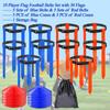 Unixing Flag Football Belts, 10 Sets Adjustable Flag Football Set, Flag Football Flags Training Set Include Cones, Storage Bag view 2