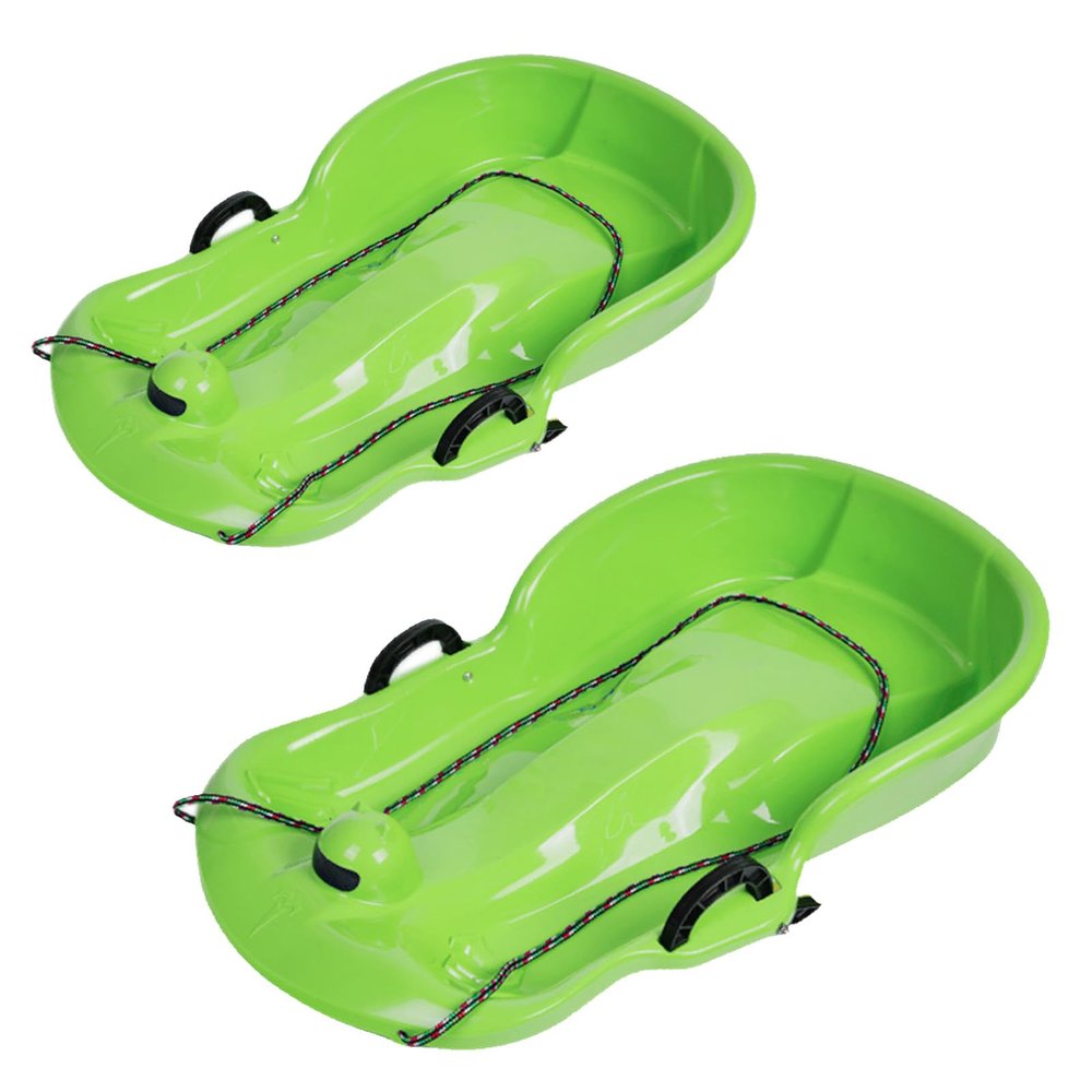 Children's Sledges, Winter Sledges, Thickened Two-Person Sledges, Sledges with Brake Pull Rope, Frost-Resistant and Wear-Resistant Sledges