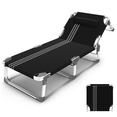 YVYKFZD Camping Cots for Adults, 5-Position Folding Camping Bed, Portable Aluminum Alloy Sleeping Cots with Mattress, Supports 440 lbs, for Tent Outdoor Travel (Color : No pad)