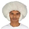 HPO Adult Men's White Afro Wig, Perfect for Halloween,Flame-retardant Synthetic Fiber view 1