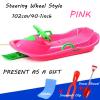 Winter Children's Sledges, Frost-Resistant and Wear-Resistant Sledges, Two-Person Padded Sledges, Sledges with Steering Wheels, Sledges with Brakes view 2
