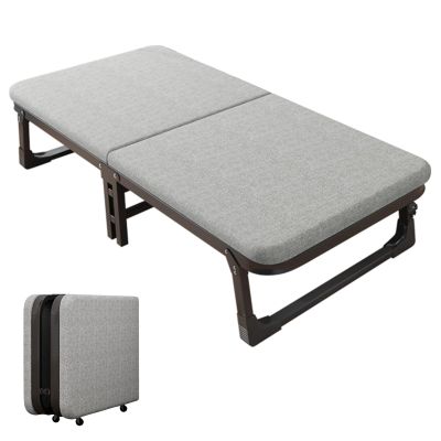 YVYKFZD Portable Camping Cots for Adults, Folding Camping Bed, Comfortable Sleeping Cots with Mattress, Spinner Wheels, Supports 330 lbs (Size : 185x60x38cm)