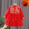 Baby Girls Dress for Chinese New Year, Kids Girl Long Sleeve Tang Suit Traditional Dress view 3