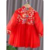 Baby Girls Dress for Chinese New Year, Kids Girl Long Sleeve Tang Suit Traditional Dress view 4