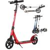 Scooter for Adults and Teens- Adjustable Height, Kids Scooter, Folding Scooter, Teens & Adults, Lightweight,Aluminum, Indoor and Outdoor Scooters for Children 6-12 Years Old,Red,LED Wheel view 1