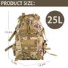 aiGear Tactical Backpack for Men, 25L Military Backpack, 3-Day Bug Out Bag for Camping Hiking Hunting with Molle System Army Daypack (25L Camo) view 3